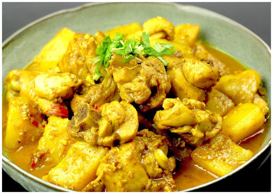 pollo con salsa curry